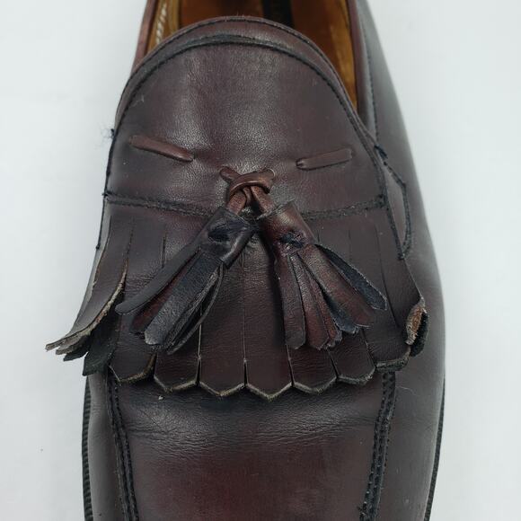 Florsheim Comfortech Mens Size 10 Red Brown Slip On Dress Tassel Loafer Shoes main image 10